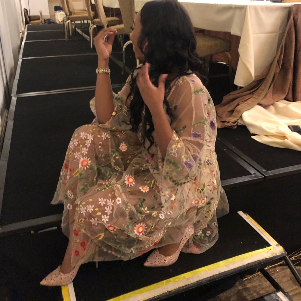 H & M floral sheer dress